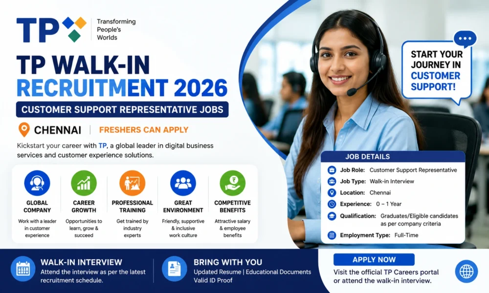 TP Walk-in Recruitment 2026