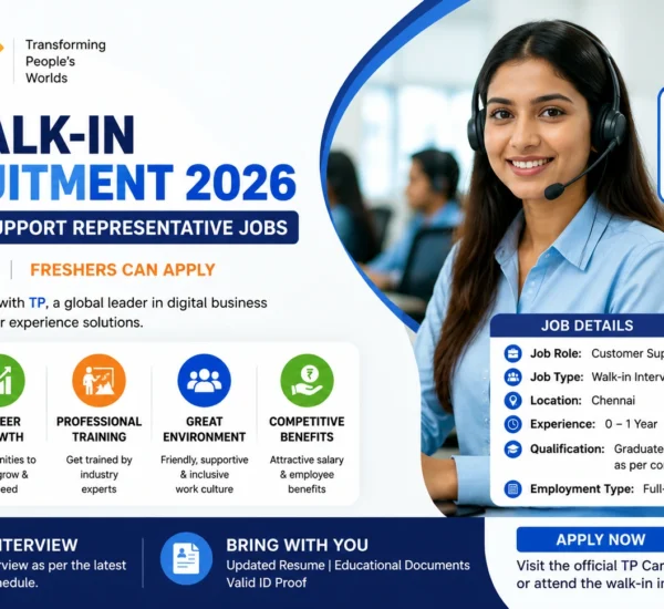 TP Walk-in Recruitment 2026