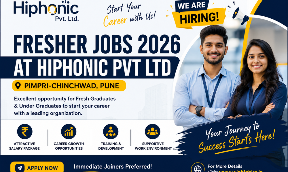 Hiphonic Pvt Ltd Freshers Jobs 2026 in Pune for Graduates and Undergraduates