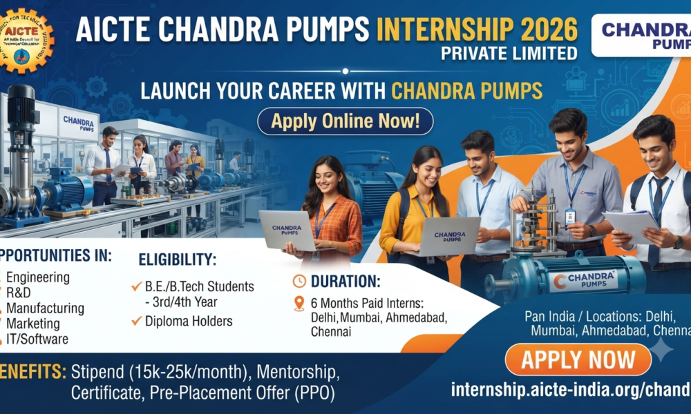 Chandra Pumps Internship 2026