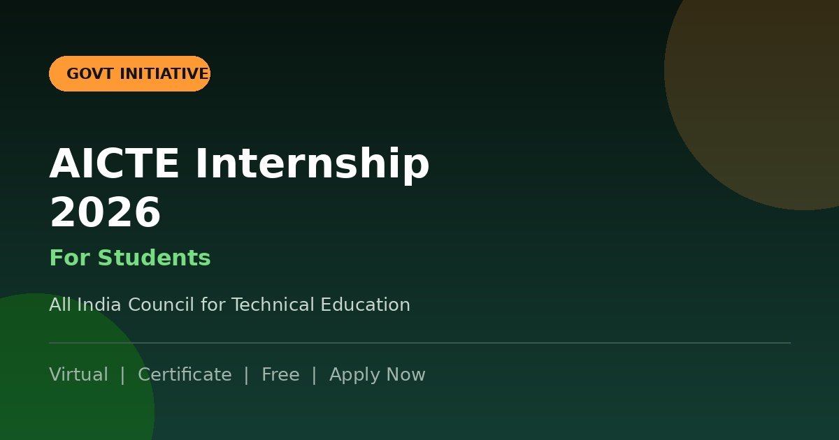AICTE Internship 2026 for Students