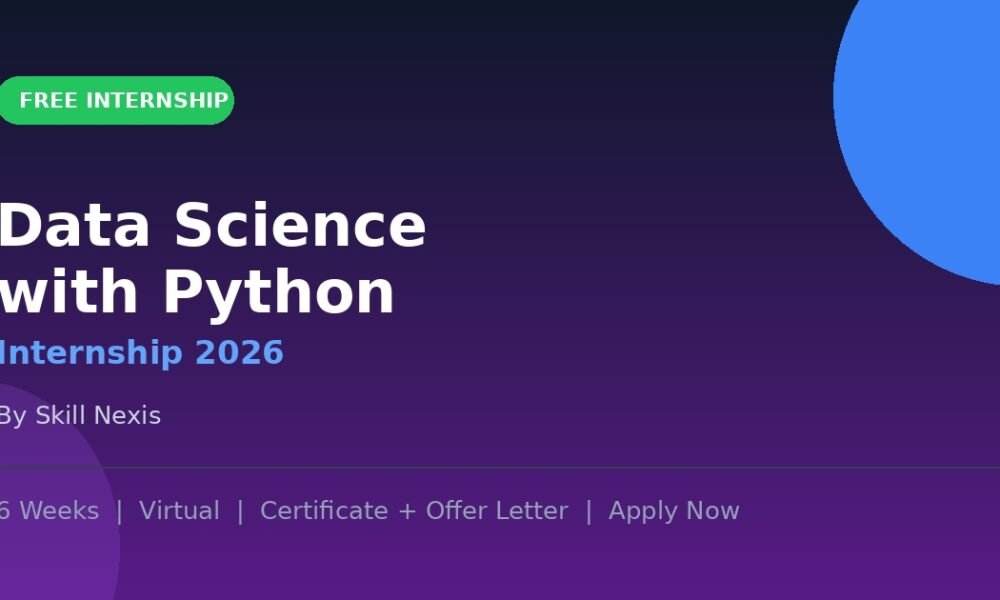 Data Science with Python Internship 2026